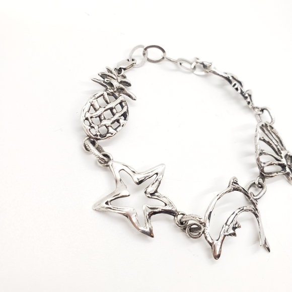 Trudi HAND CAST STERLING SILVER BRACELET - Picture 2 of 7